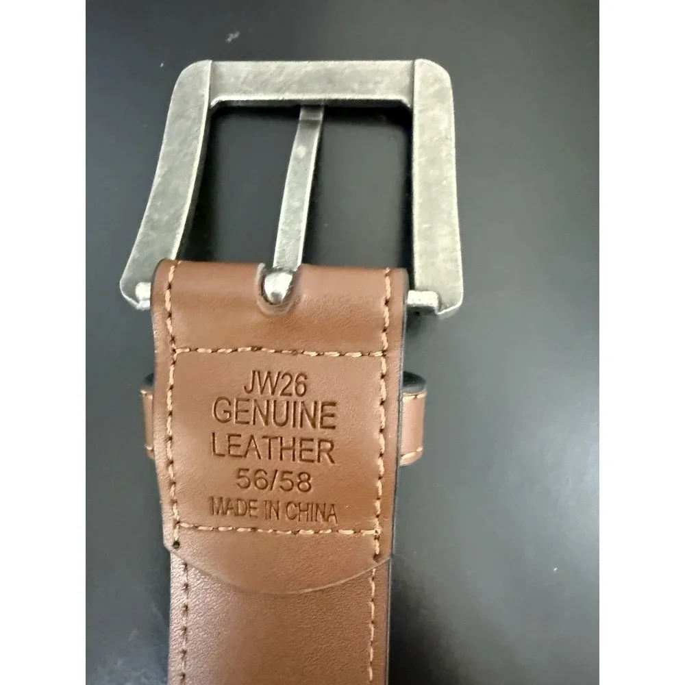 Mens Brown Leather Belt King Size 56/58 Heavy Duty 62